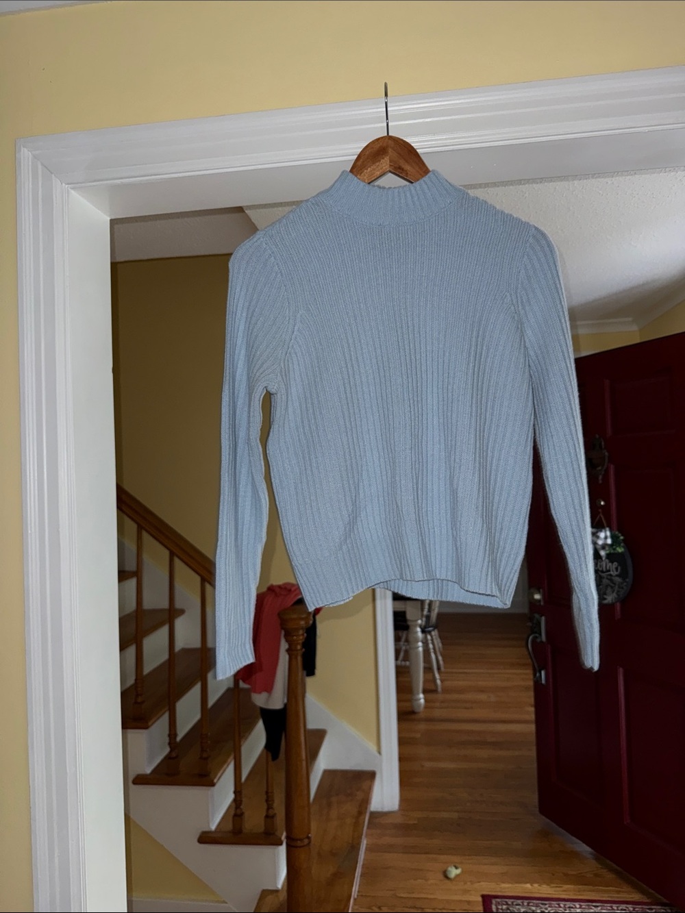 Divided Light Blue Ribbed Turtleneck Sweater